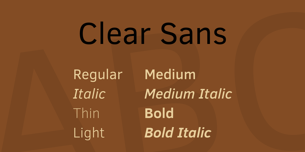 Clear Sans Font
