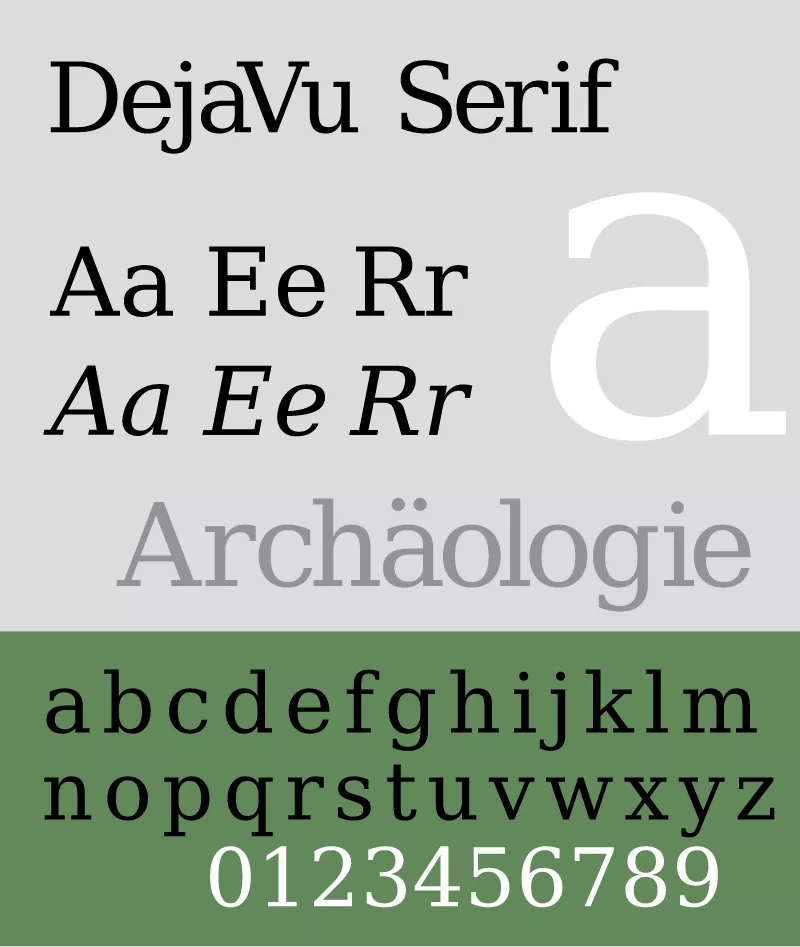 Example font DejaVu Serif #1