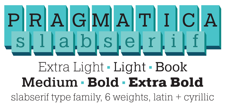 Example font Pragmatica Slab #1