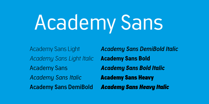 Example font Academy Sans #1