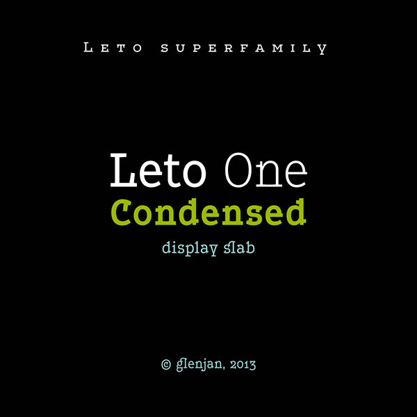 Example font Leto Slab Condensed #1