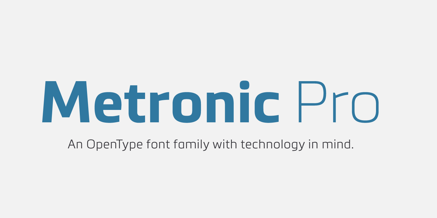 Example font Metronic Pro #1