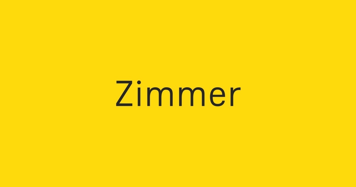 Example font Zimmer #1