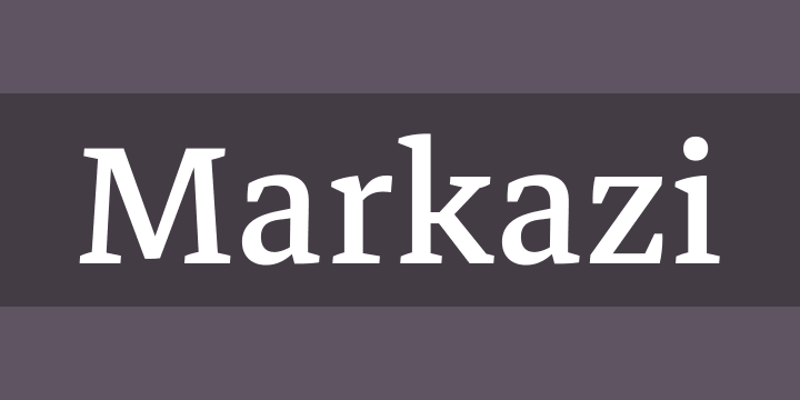 Example font Markazi Text #1