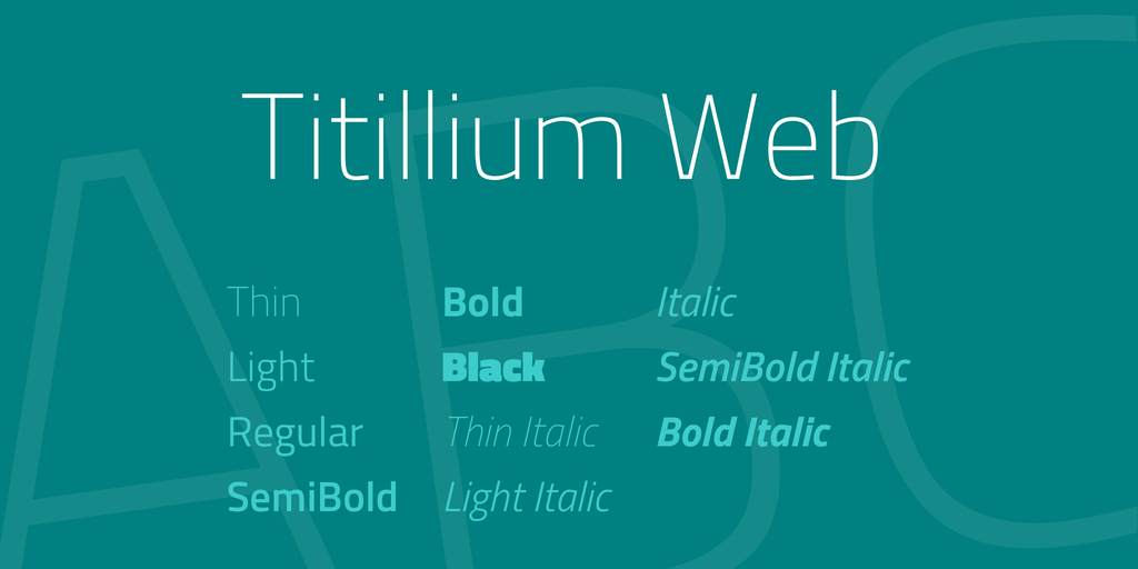 Example font Titillium Web #1