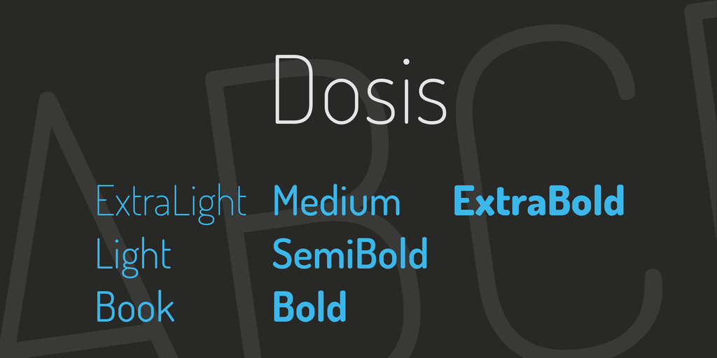 Example font Dosis #1