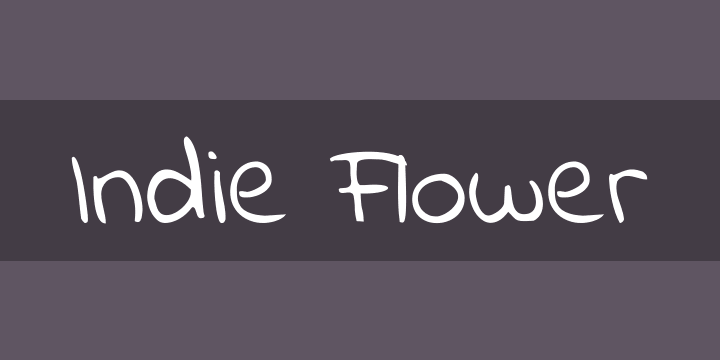 Example font Indie Flower #1