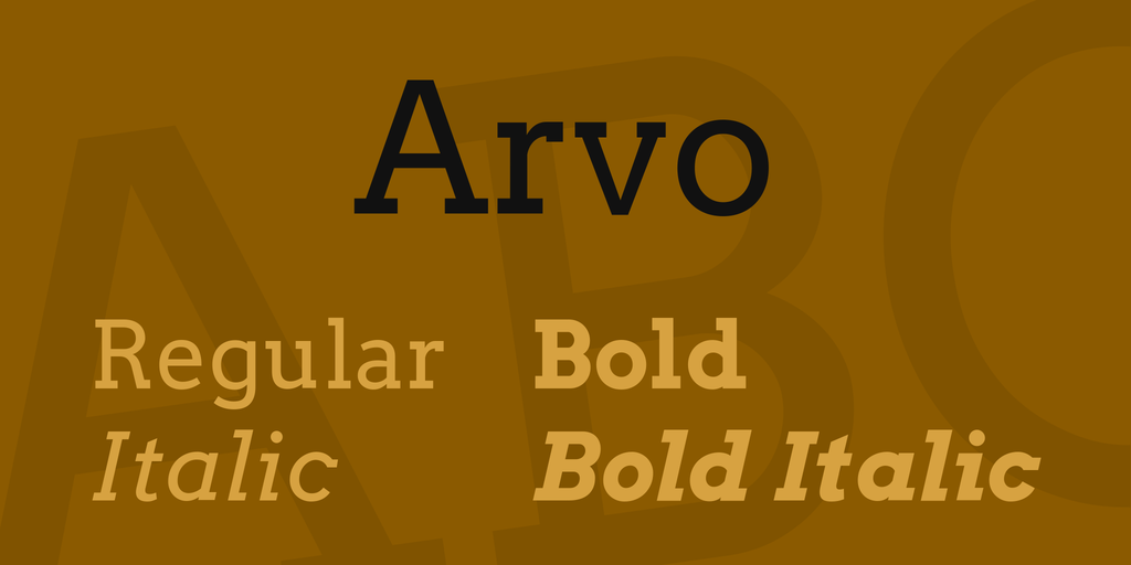 Example font Arvo #1