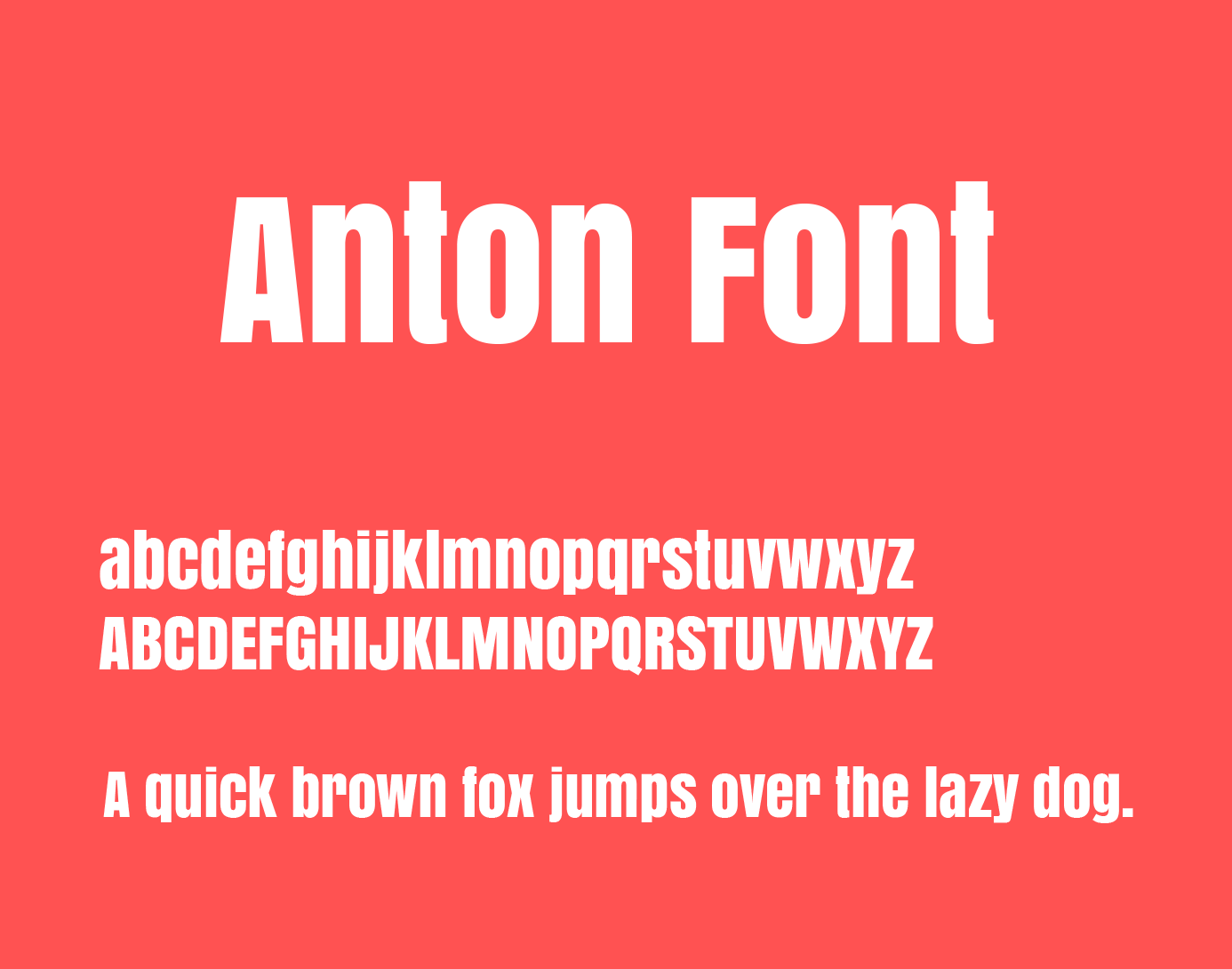 Example font Anton #1