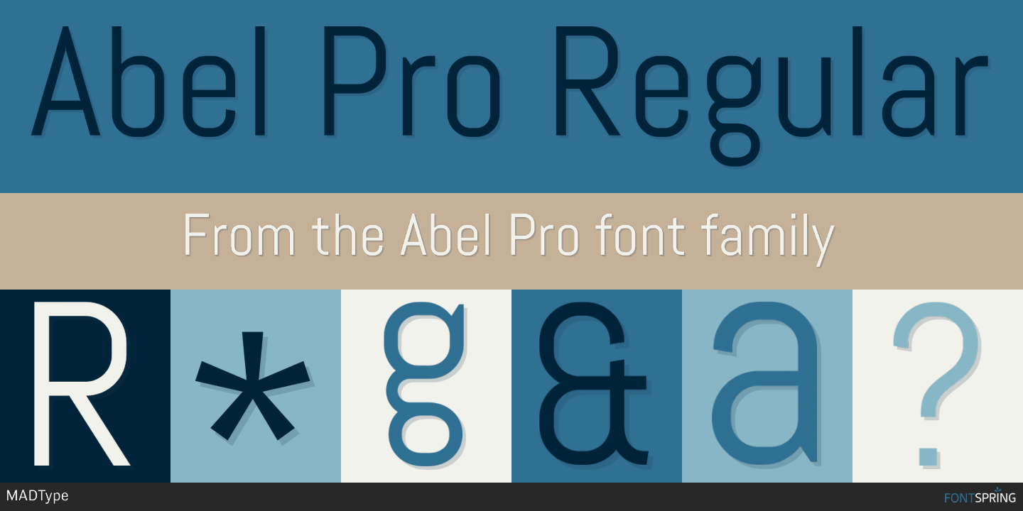 Example font Abel #1