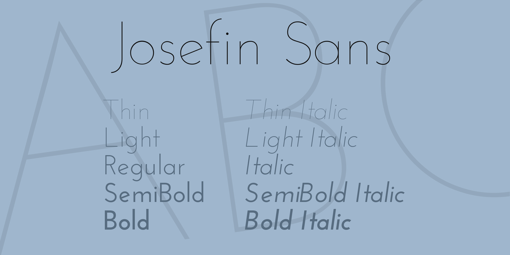 Example font Josefin Sans #1