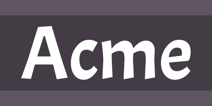 Example font Acme #1