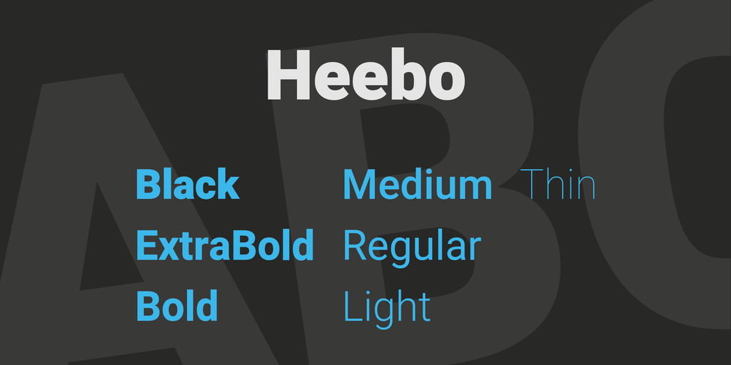 Example font Heebo #1