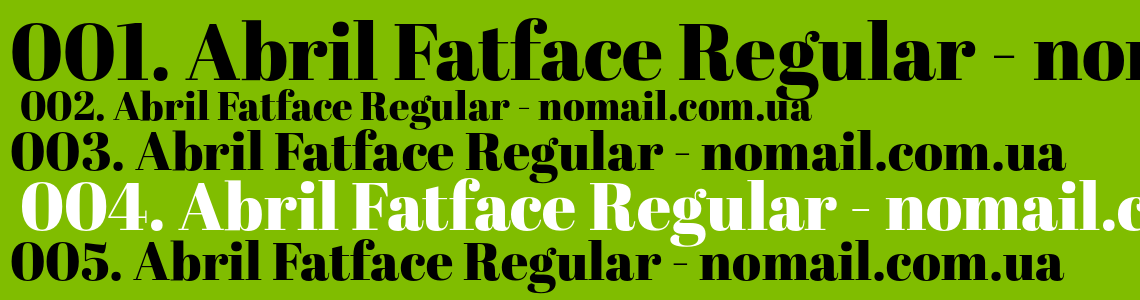 Example font Abril Fatface #1