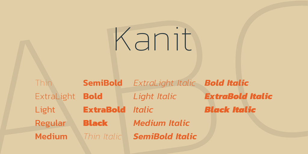 Example font Kanit #1