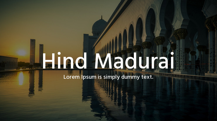 Example font Hind Madurai #1