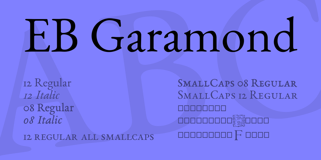 Example font EB Garamond #1
