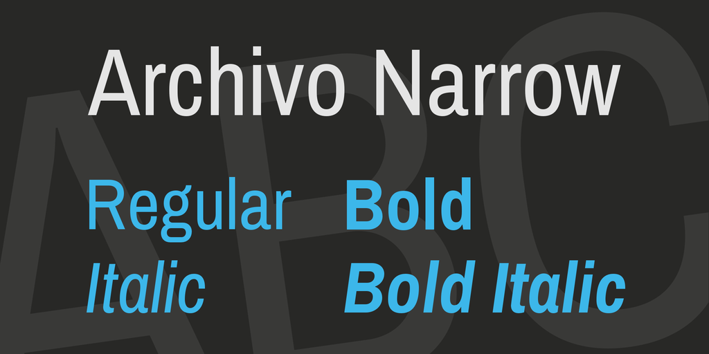 Example font Archivo Narrow #1
