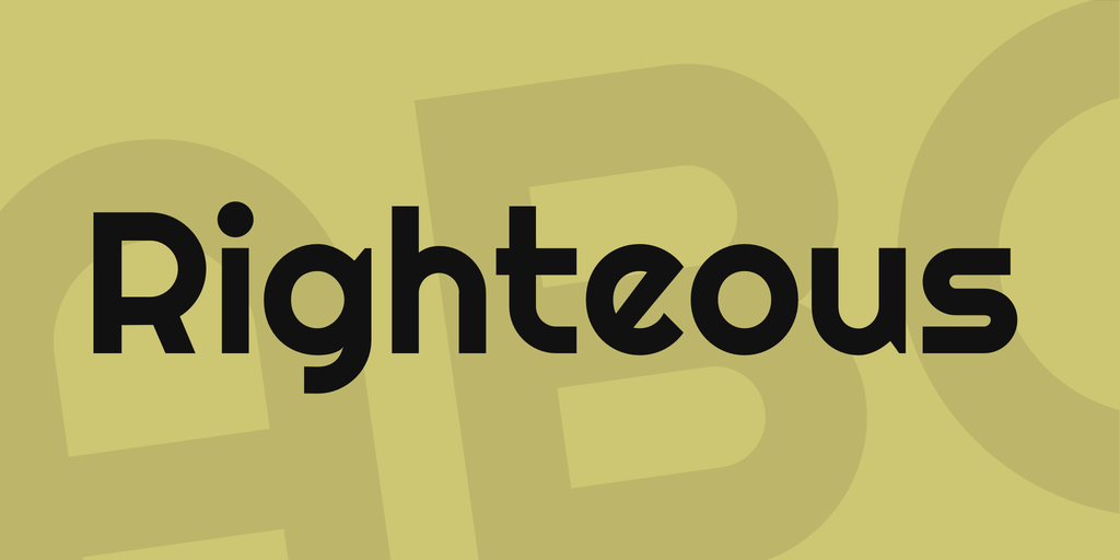 Example font Righteous #1