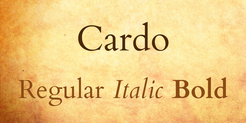 Example font Cardo #1