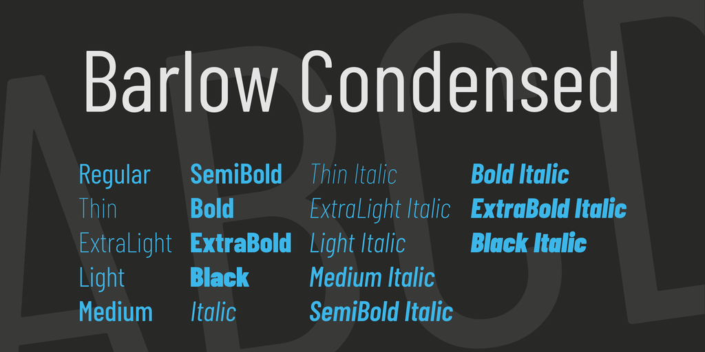 Example font Barlow Condensed #1