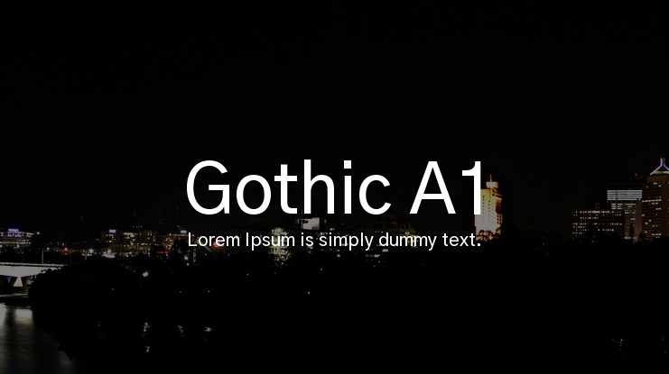Example font Gothic A1 #1