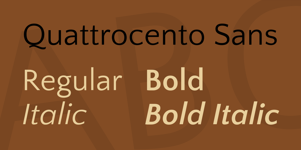 Example font Quattrocento Sans #1