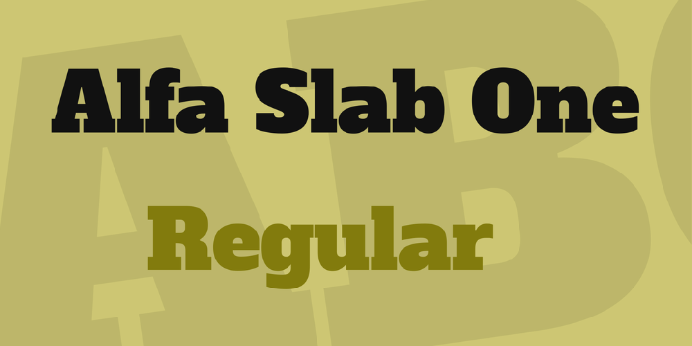 Example font Alfa Slab One #1
