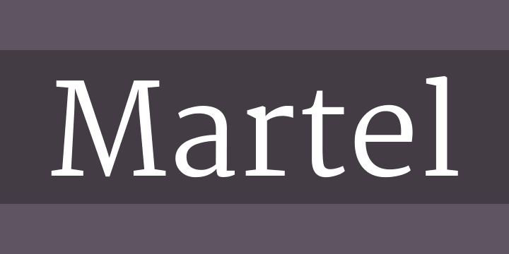 Example font Martel #1