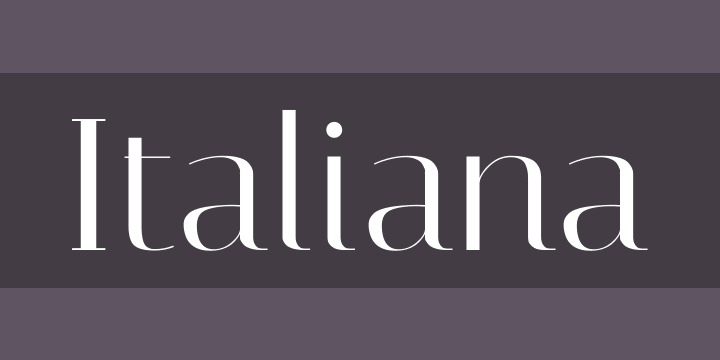 Example font Italiana #1