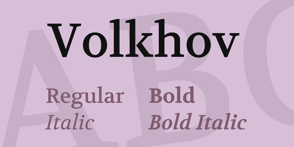Example font Volkhov #1