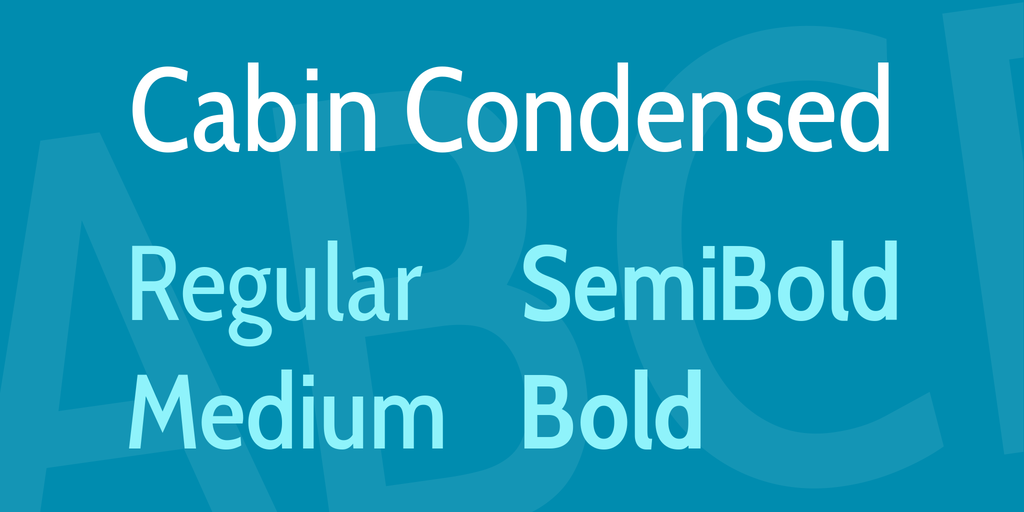 Example font Cabin Condensed #1