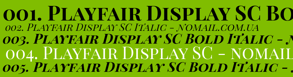 Example font Playfair Display SC #1