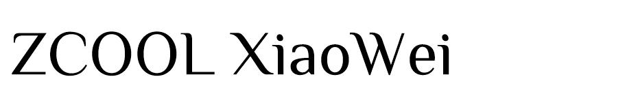 ZCOOL XiaoWei Font