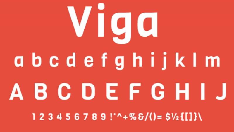 Example font Viga #1