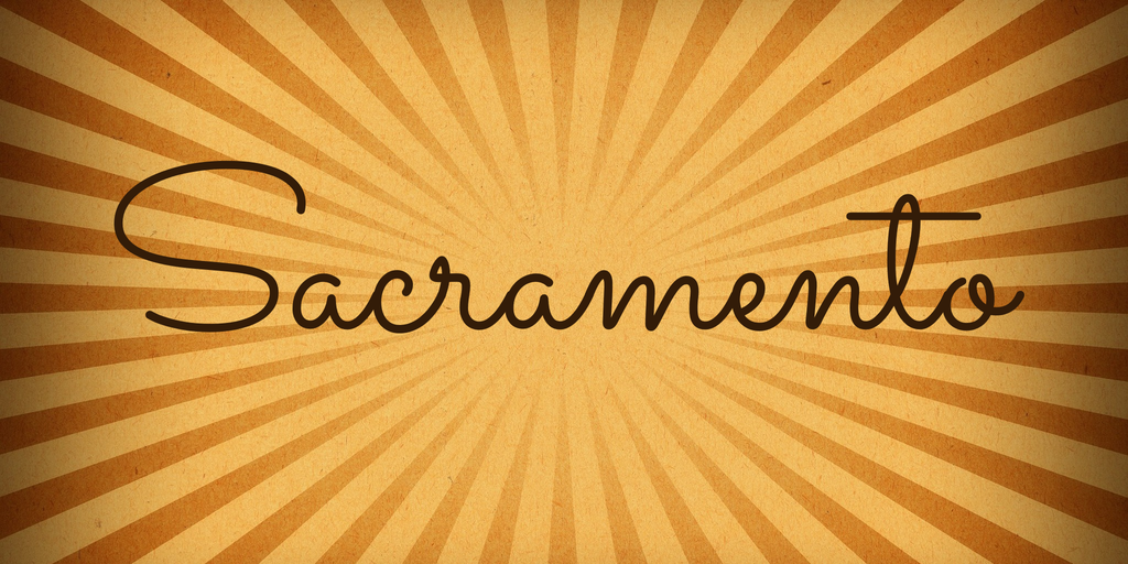 Example font Sacramento #1