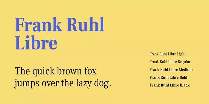Frank Ruhl Libre Font