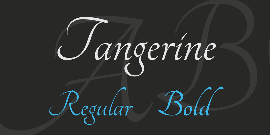 Example font Tangerine #1