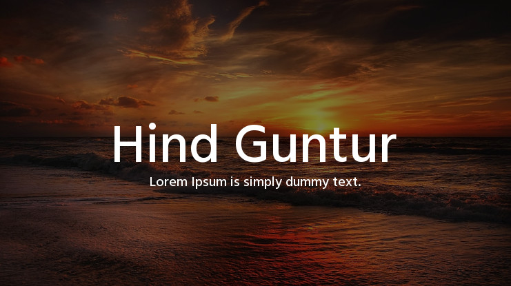 Example font Hind Guntur #1