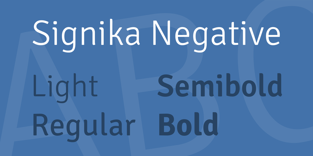 Signika Negative Font