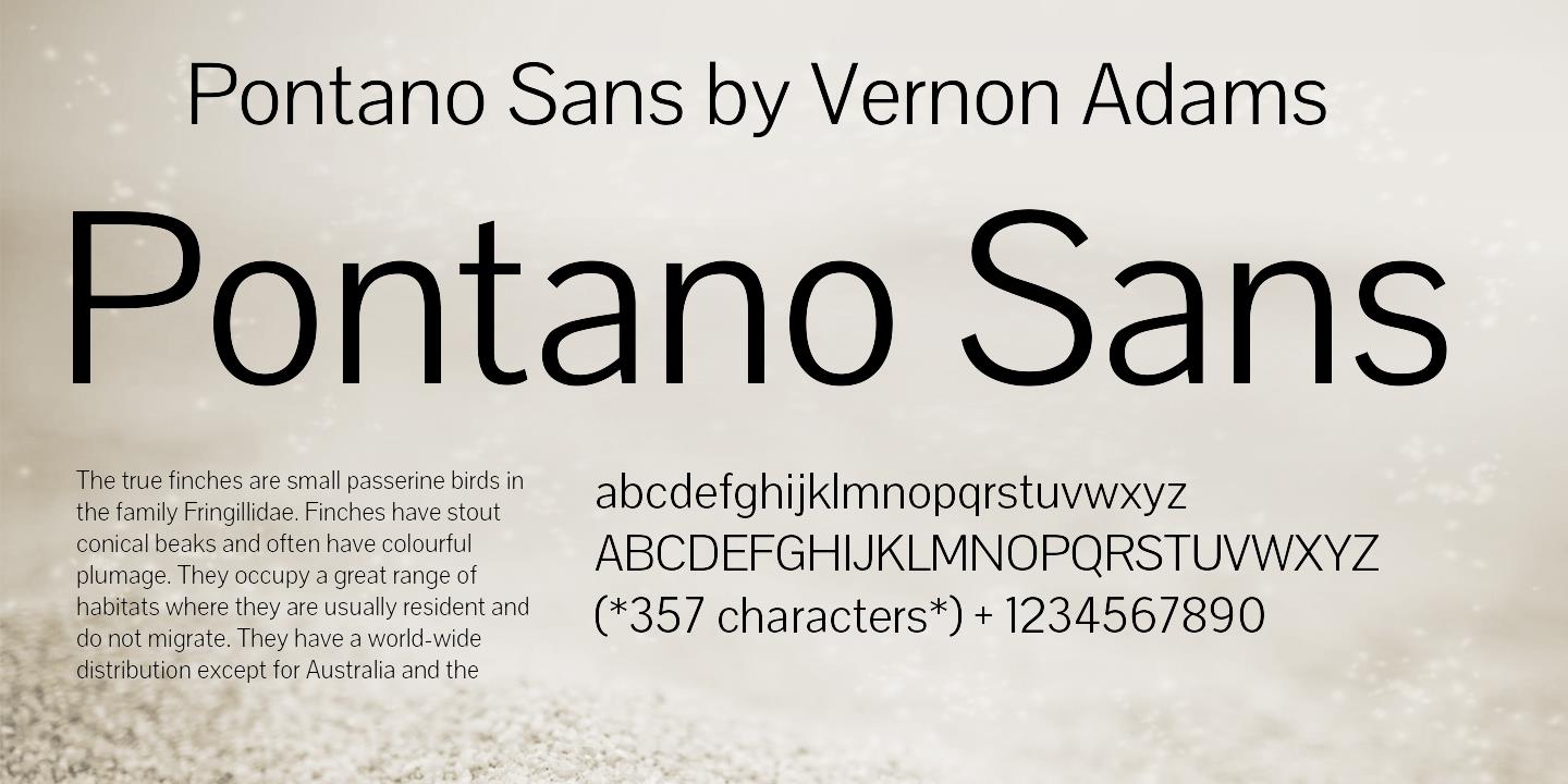 Example font Pontano Sans #1