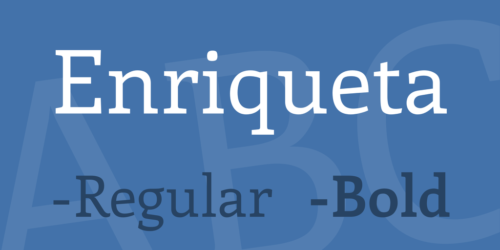 Example font Enriqueta #1