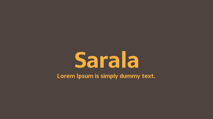 Example font Sarala #1