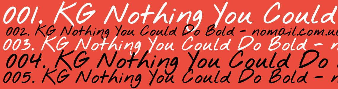Nothing You Could Do Font