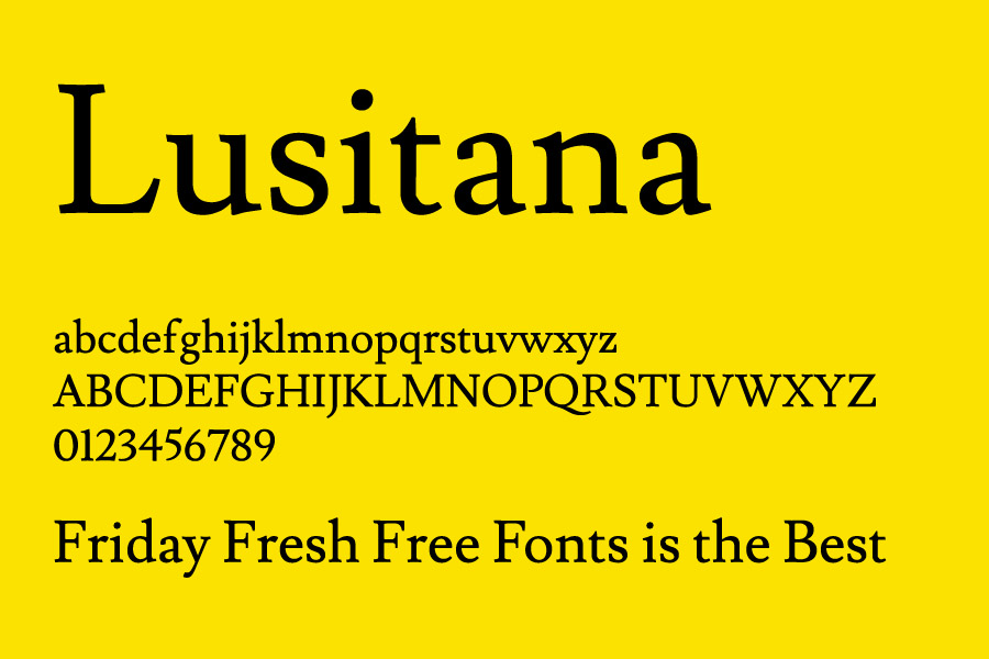 Example font Lusitana #1