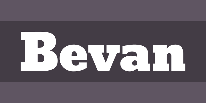 Example font Bevan #1