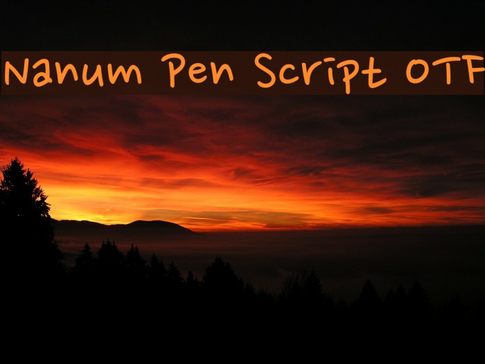 Example font Nanum Pen Script #1