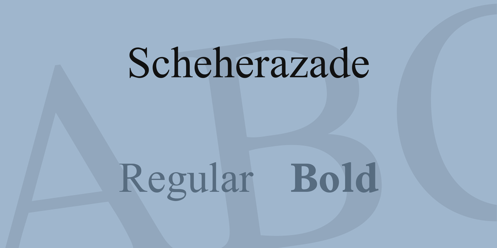 Example font Scheherazade #1