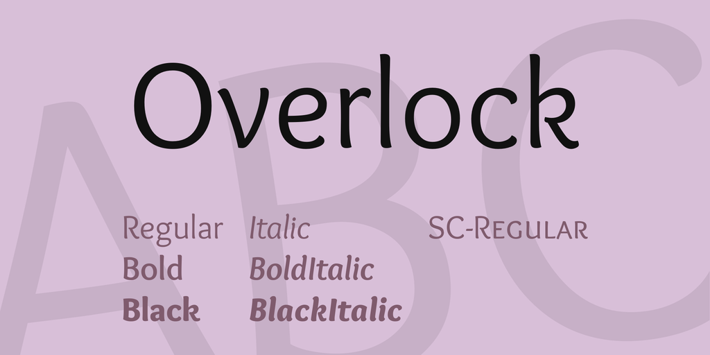 Example font Overlock #1