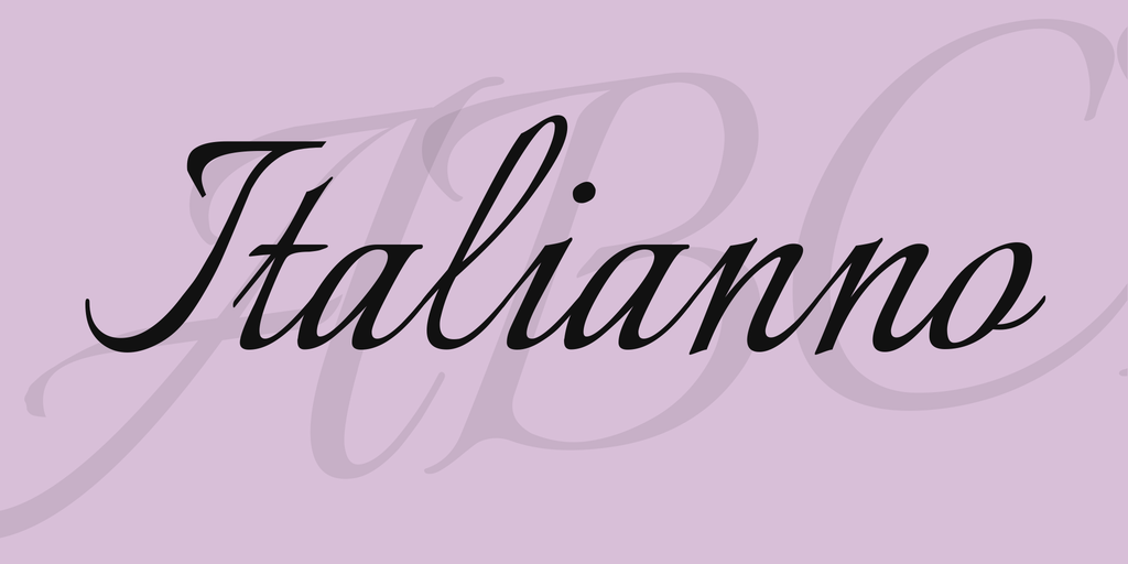 Example font Italianno #1